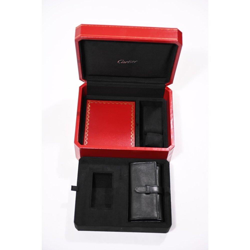 Cartier Roadster Watch Box Leather Trifold Pouch, Manual and Spare Links